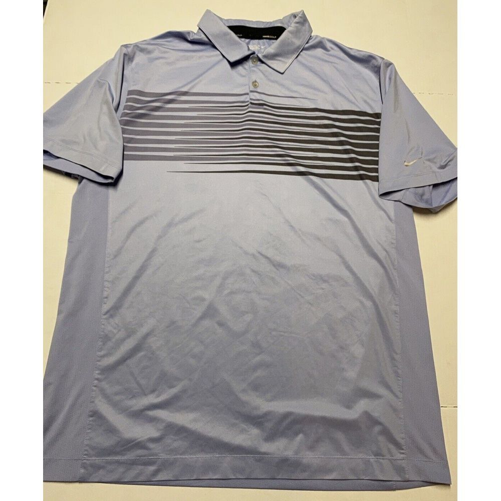 Nike Golf Polo Tour Performance Light Purple Short Sleeve‎ Dri-Fit Mens XL